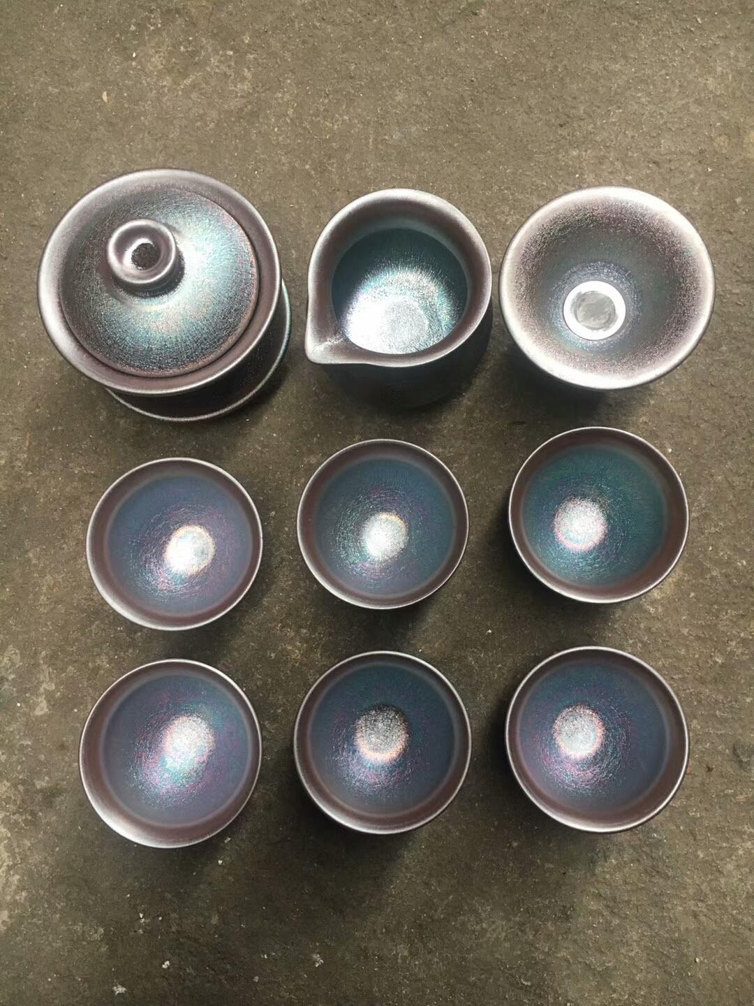 彩金十二件套茶具