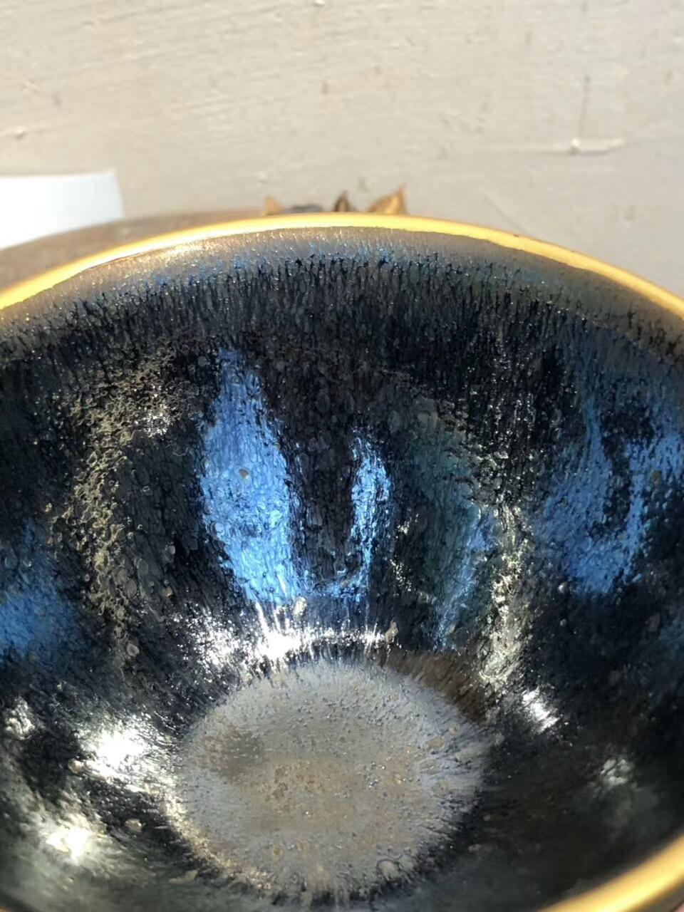 收藏級(jí) 重器來(lái)一只  國(guó)大師 作者：孫建興老師 作品：油滴大束口 口徑：12.4cm*6.8cm