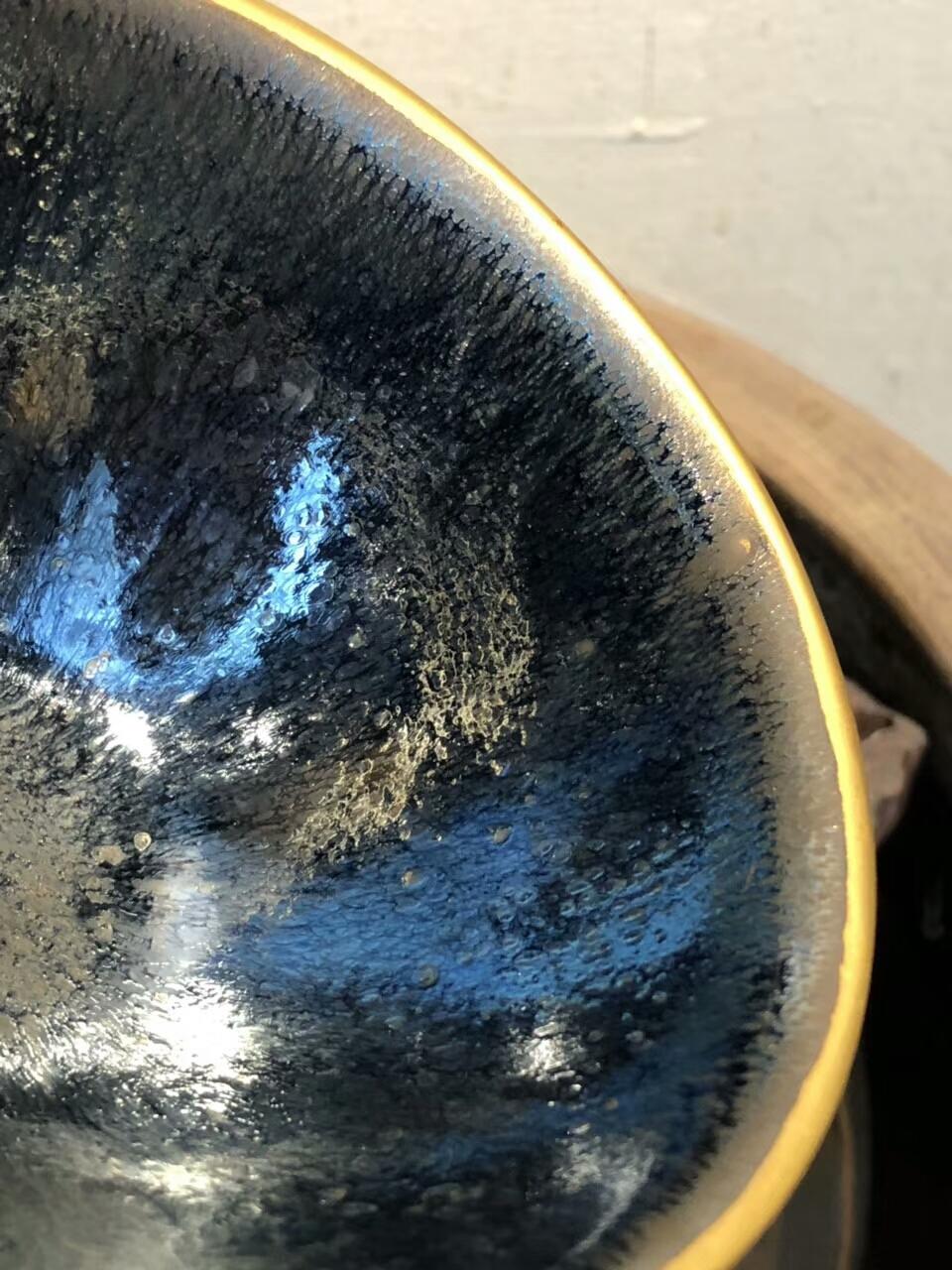 收藏級(jí) 重器來(lái)一只  國(guó)大師 作者：孫建興老師 作品：油滴大束口 口徑：12.4cm*6.8cm