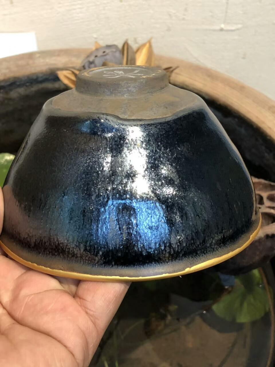 收藏級(jí) 重器來(lái)一只  國(guó)大師 作者：孫建興老師 作品：油滴大束口 口徑：12.4cm*6.8cm