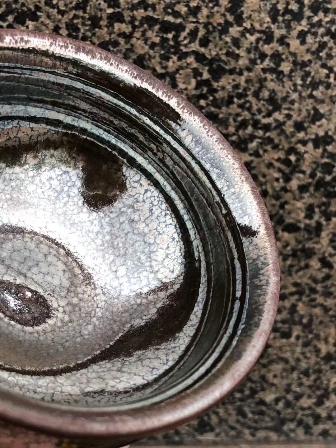 國大師 孫建興老師  虹彩油滴 束口 極品 價位高[玫瑰][玫瑰][玫瑰]  口徑：8.8高：5.8