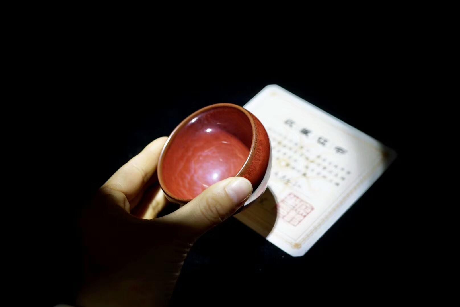 【廖設(shè)生】老師作品，純正鐵胎，口徑7.0厘米，高5.0厘米。