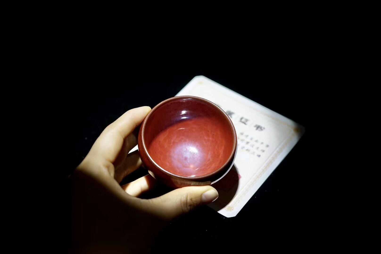 【廖設(shè)生】老師作品，純正鐵胎，口徑7.0厘米，高5.0厘米。