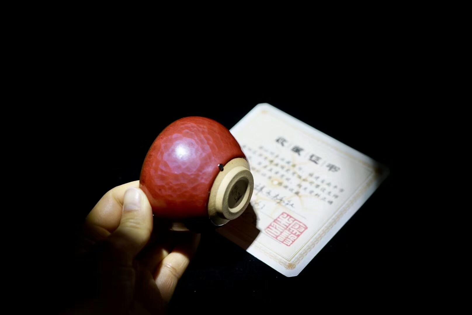 【廖設(shè)生】老師作品，純正鐵胎，口徑7.0厘米，高5.0厘米。