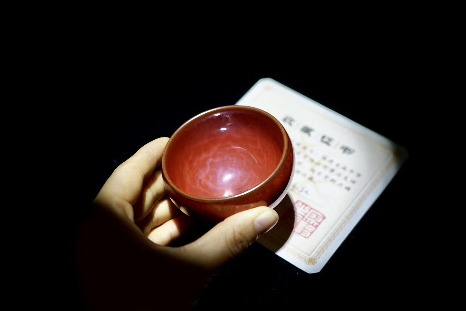 【廖設(shè)生】老師作品，純正鐵胎，口徑7.0厘米，高5.0厘米。