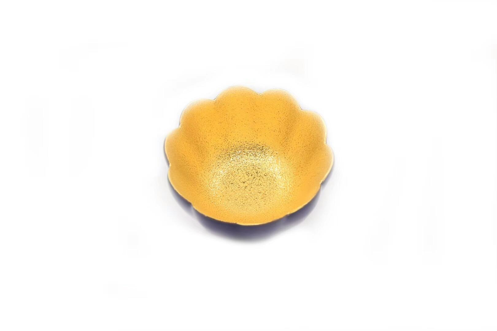 李盞工坊 李昌海老師  金杯系列 作品 新品來(lái)襲【寶相-花口鎏金盞】（寶蓮 多寶 花口瑬金盞）