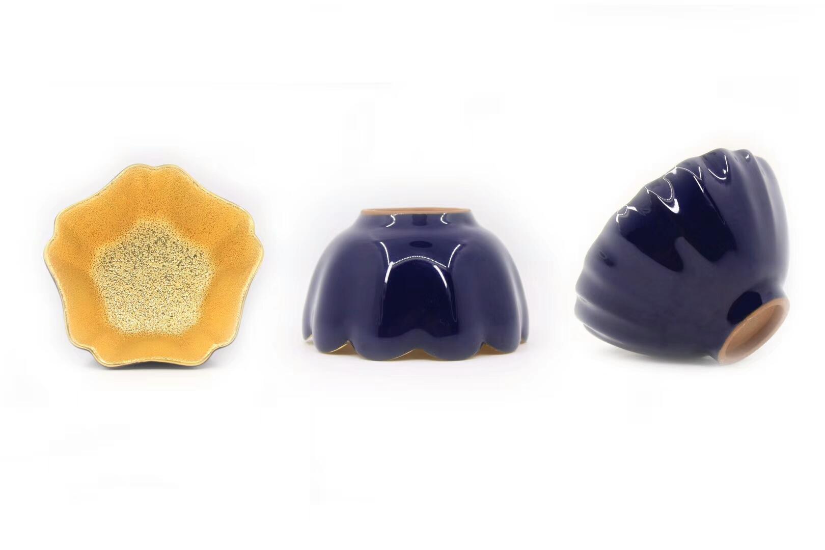 李盞工坊 李昌海老師  金杯系列 作品 新品來(lái)襲【寶相-花口鎏金盞】（寶蓮 多寶 花口瑬金盞）