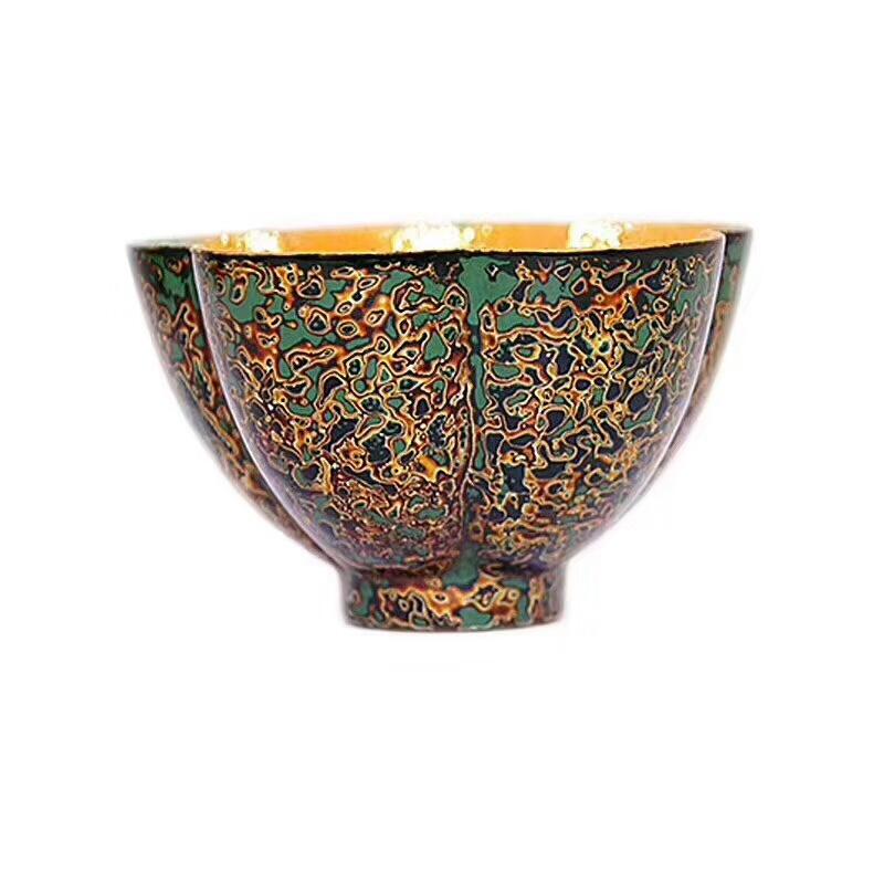 高邵雄老師（梅花三弄）金與大漆的相遇新品上市   口徑：9高：5.6