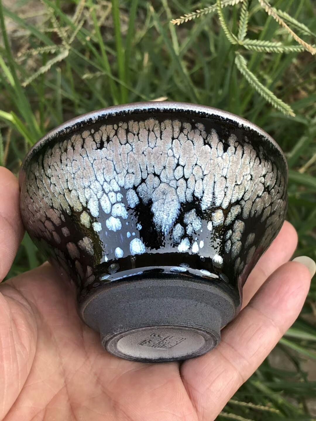 李盞工坊 首選品牌 助理工藝美術(shù)師 李昌海老師 新品（黑玫瑰 鷓鴣斑） 口徑：9高：6