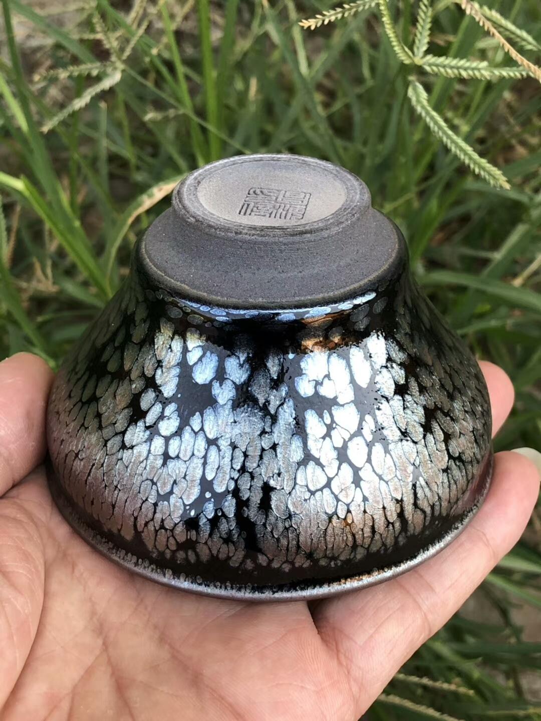 李盞工坊 首選品牌 助理工藝美術(shù)師 李昌海老師 新品（黑玫瑰 鷓鴣斑） 口徑：9高：6