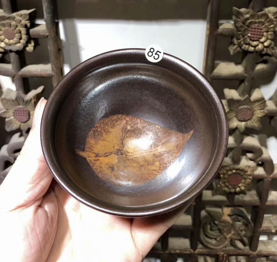 建盞大師 國家級傳承人 孫建興老師代表作品之一 柿紅木葉建盞，新品到貨