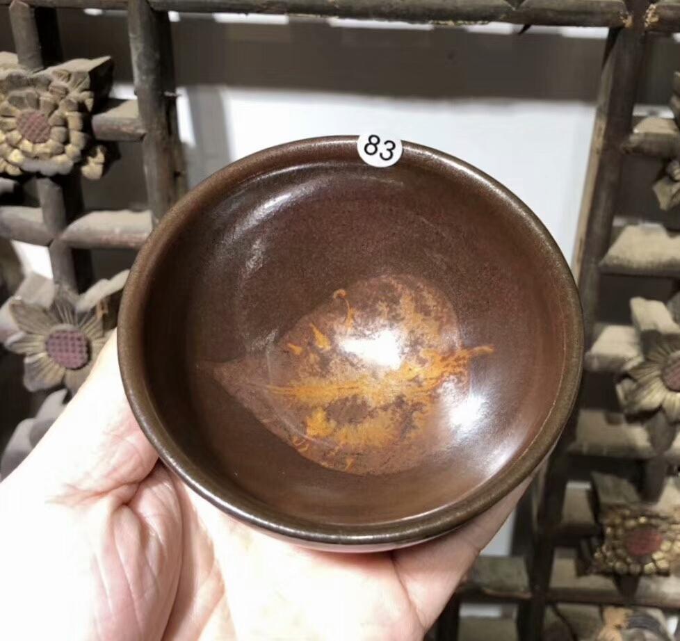 建盞大師 國家級傳承人 孫建興老師代表作品之一 柿紅木葉建盞，新品到貨