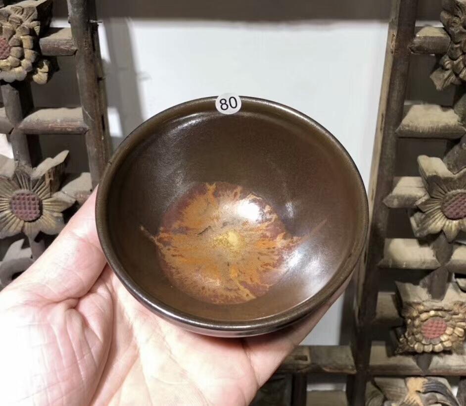 建盞大師 國家級傳承人 孫建興老師代表作品之一 柿紅木葉建盞，新品到貨