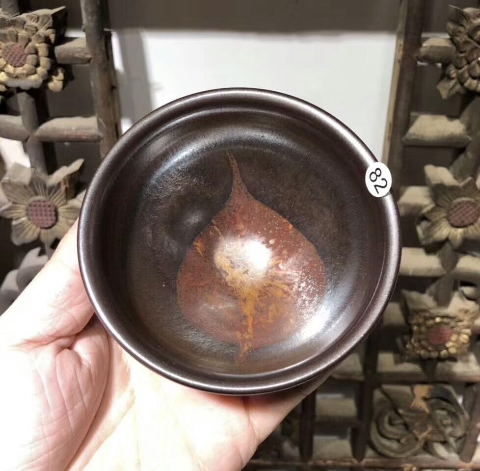 建盞大師 國家級傳承人 孫建興老師代表作品之一 柿紅木葉建盞，新品到貨