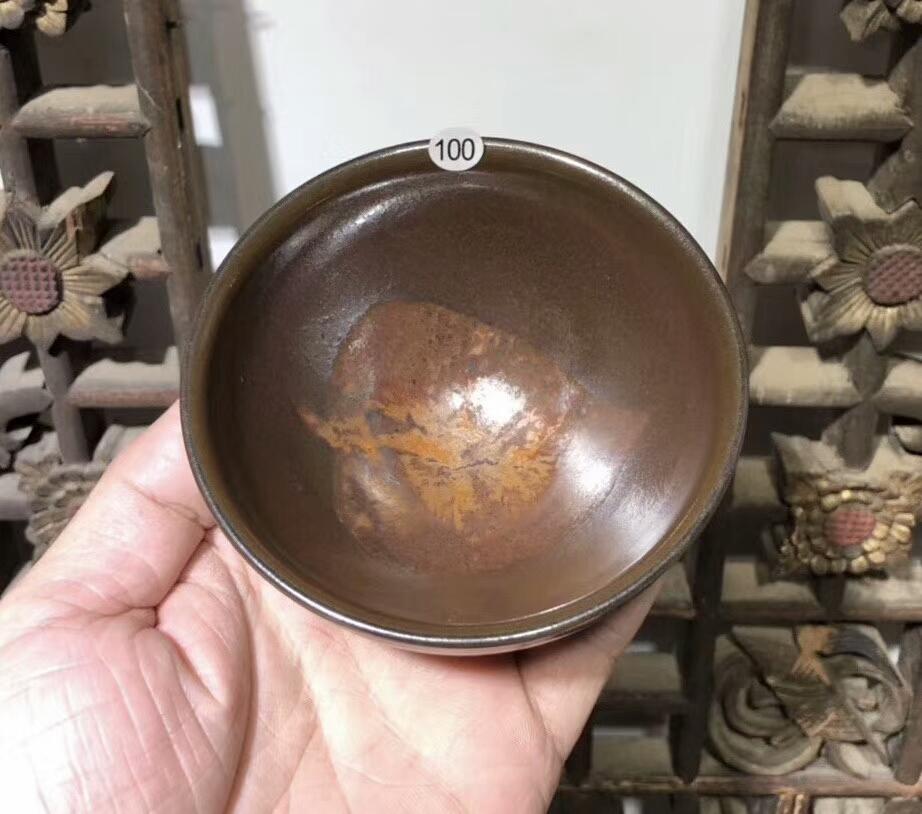 建盞大師 國家級傳承人 孫建興老師代表作品之一 柿紅木葉建盞，新品到貨