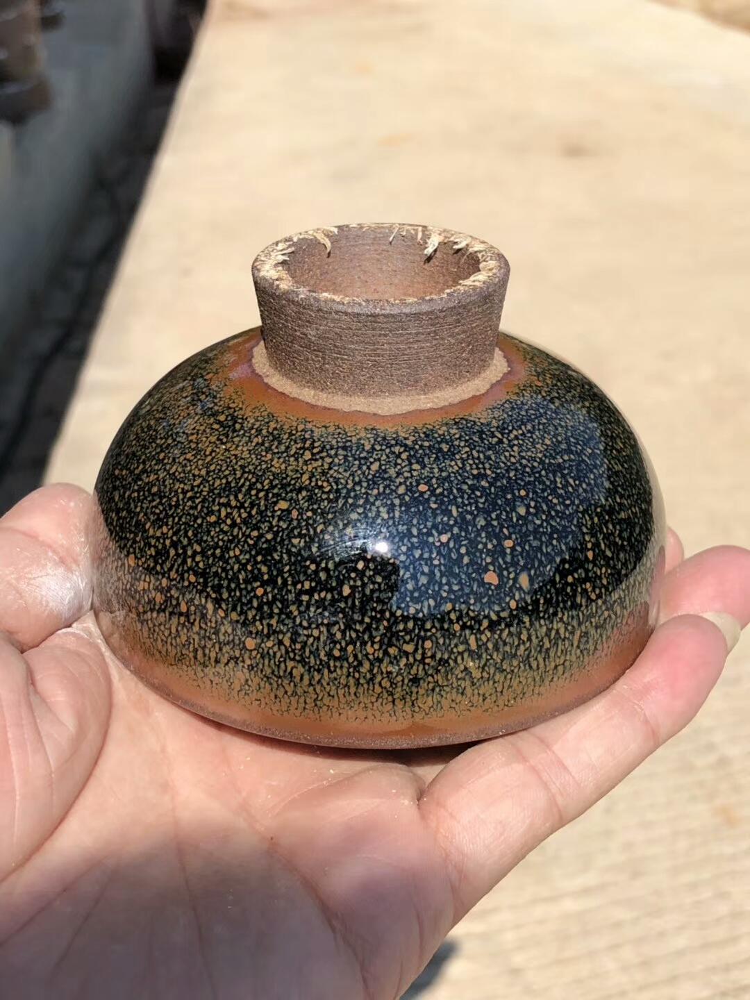 一次上釉，一次燒成，器型之美，匠心獨(dú)具 ——李遠(yuǎn)興 【滿天星】柴燒油滴