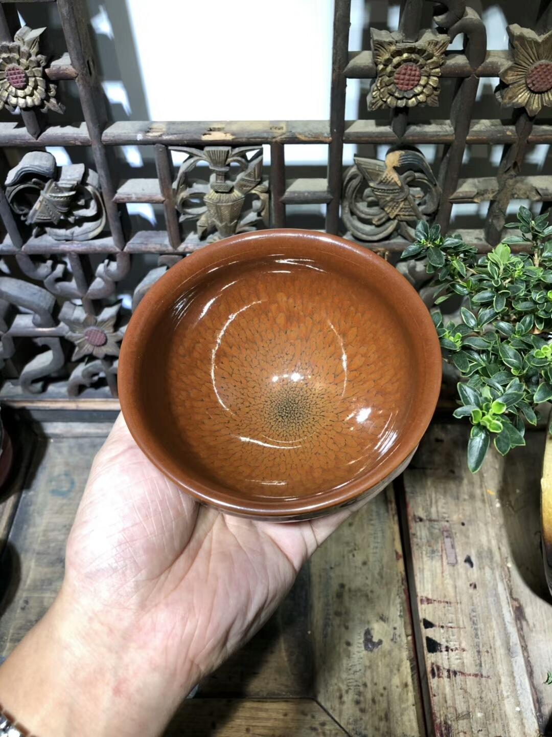 極品-紅鷓鴣斑 大束口 口徑：12高：7 陳大鵬老師 早期作品