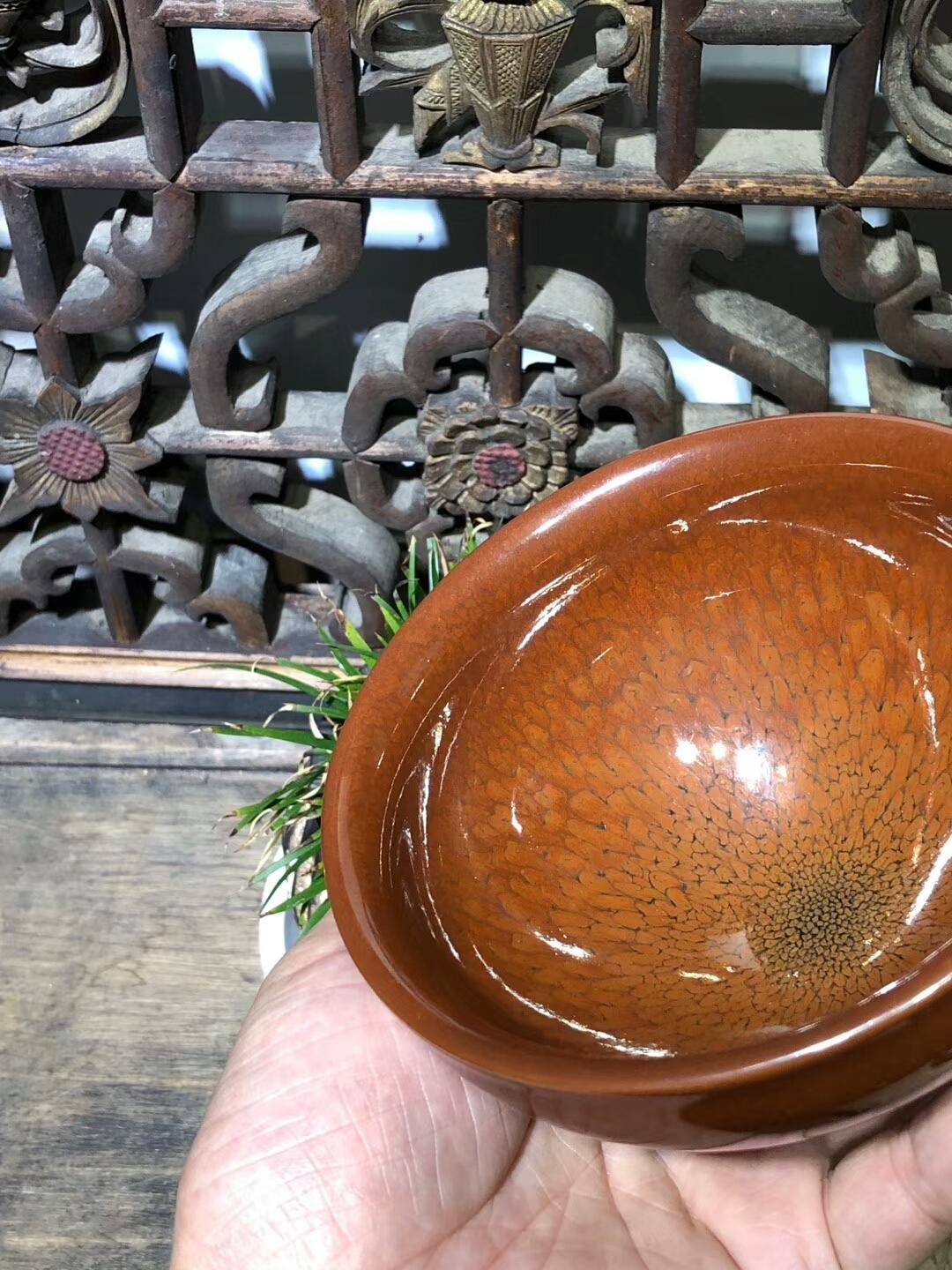 極品-紅鷓鴣斑 大束口 口徑：12高：7 陳大鵬老師 早期作品